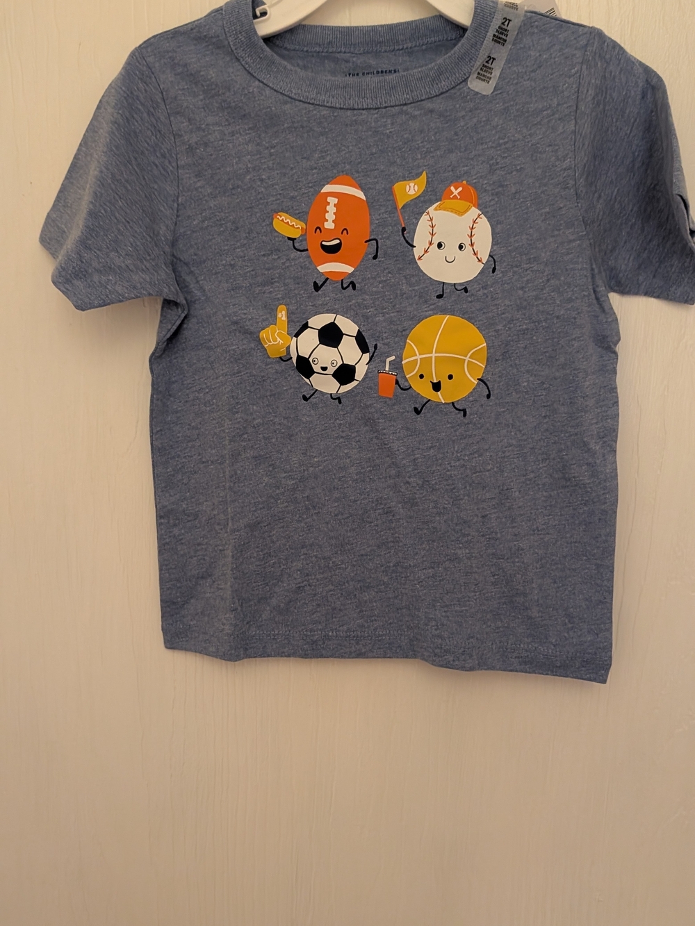 The Children's Place Heather Blue Sports Ball Graphic Tee